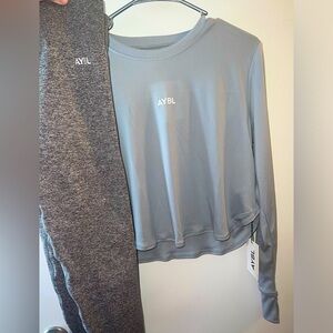 AYBL Workout long sleeve/legging Set Gray